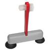 Rehabilitation Advantage Denture Scrub Brush & Suction Cup Holder,Red/Gray view 1