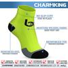 CHARMKING Compression Socks for Women & Men Circulation 15-20 mmHg is Best for Athletic Running Cycling Nurse Daily Wear, 03 Green/Pink, Large-X-Large view 4