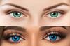 Choice Empire 2 Pair Monthly Colored Contact Lenses Zero Power with 30 ml Solution (Terquoise-Sky Bl view 1