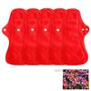 6Pcs Resuable Waterproof Menstrual Pad Sets Including 1Pc Mini Wet Bag and 5Pcs Heavy Flow Red Color Microfleece Stay Dry Menstrual Pads Mama Cloth Sanitary Napkins view 2