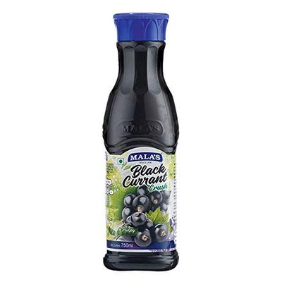 Mala's Fruit Crush Blackcurrent, 750ml (Pack of 2)