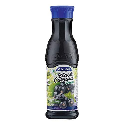 Mala's Fruit Crush Blackcurrent, 750ml (Pack of 2)