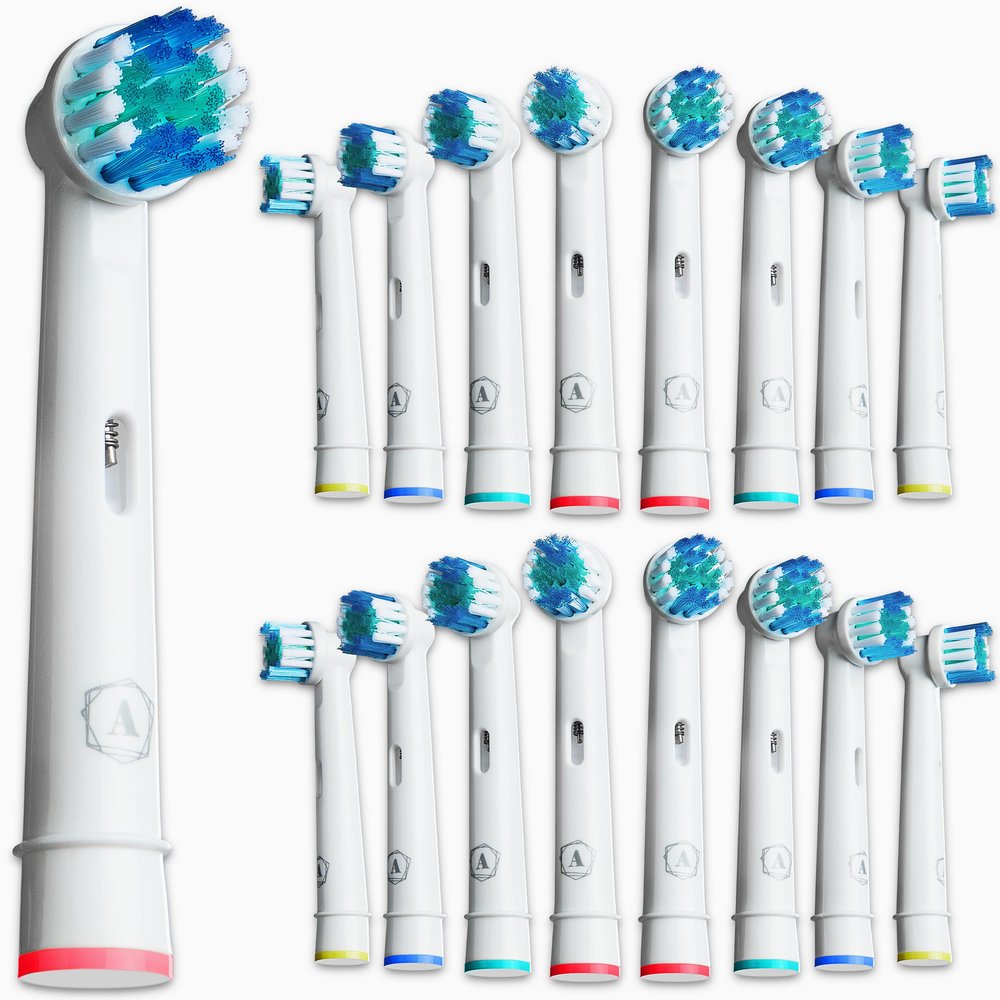 Aster Electric Toothbrush Replacement Heads 16 Pack/Compatible Oral B Braun Replacement Brush Heads/Compatible Oral B Replacement Brush Heads