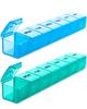 Bug HULLExtra Large Pill Organizer for Travel 2 Pack, Weekly XL Pill Box, 7 Day Jumbo Pill Case, Oversize Daily Medicine Organizer for Vitamins, Fish Oils, Supplements view 1