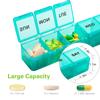 Bug HULLExtra Large Pill Organizer for Travel 2 Pack, Weekly XL Pill Box, 7 Day Jumbo Pill Case, Oversize Daily Medicine Organizer for Vitamins, Fish Oils, Supplements view 2
