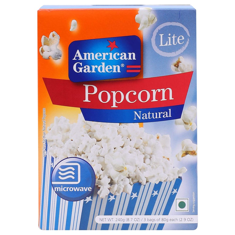 American Garden Lite Natural Microwave Popcorn, 9.63 oz  273 g