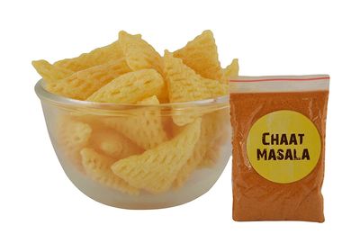 Anuan Feel The Utsav Ready-to-Fry Dry Mad Tangle Samosa Triangle Tasty with Chaat Masala Homemade papad Food Snack Chips-500GM