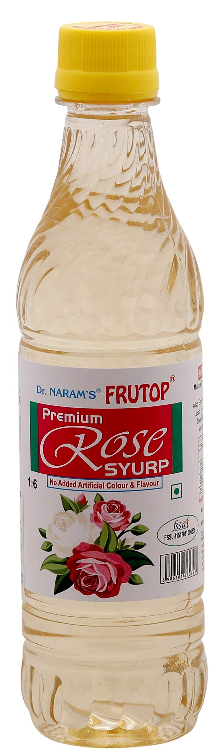 Dr Naram's Frutop Premium Rose Syrup 500g (Natural rose syrup - No Added Artificial Flavours and Colours)