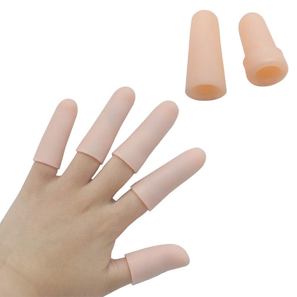 (20PCS) Gel Finger Sleeves,Finger Support,Silicones Finger Protectors *Waterproof* Finger Cots Great for Finger Craking,Finger Trigger.