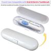 Electric Toothbrush Travel Case for Oral-B Toothbrushes - 4 Pcs Toothbrush Head Covers Compatible with Oral B Electric Toothbrush Heads (White) view 2