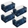 Freshee 100 Pulls 2 Ply Signature Car Tissue Paper Box Pack Of 4, Hygienic Fresh Skin Friendly Water Dissolvable Disposable Dry Tissue Made With 100% Virgin Fibre view 1