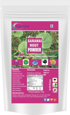 Neotea Saranai Root | Punarnava Powder | Boerhavia Diffusa Root | Kidney Rejuvenation | Liver & Urinary Wellness | Sathi Jadd | Mukirattai Leaves | Pure & Natural | Certified Organic | Punarva Diffusa | INDIA ORGANIC Certified Herbal Supplement 50 GM