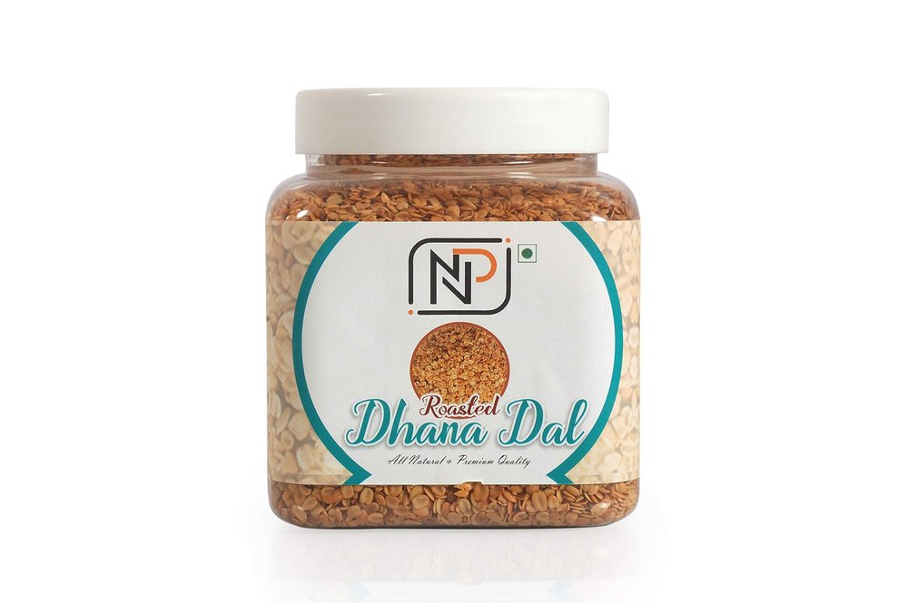 NaturePlatter Roasted Dhana Dal - 500Gms ( JAR Pack )