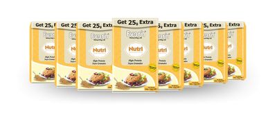 Everin Nutri High Protein and Healthy Gluten Free Soya Granules Combo Pack of 8 (200g Each)