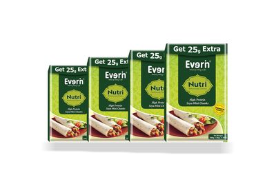 Everin Nutri High Protein and Healthy Gluten Free Soya Mini Chunks Combo Pack of 4 (200g Each)