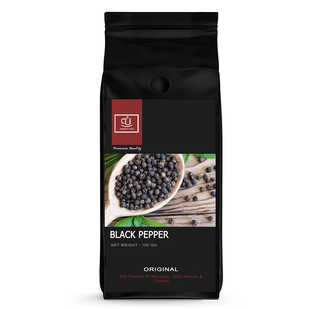 GreenLife Natural &Organic Whole Big Size black Pepper 1000 Gm,