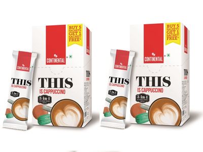 Continental THIS Cappuccino 3 in 1 Premix Instant Coffee 132g (22g*6 Sachets) (Pack of 2)