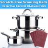 Chef Grade, Non Scratch Large Red Scouring Pads 5 Pack. Non-Metal Scour Cleaning Tool is The Best Heavy Duty Kitchen Dish Scrubber. Clean Any Steel Pot, Pan or Grill with a Reusable Scourer Pad view 3