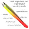 Zizzili Basics Tweezers - Limited Edition Sherbet Ombre Slant Tip - Best Tweezer for Eyebrow, Facial Hair Removal and your Precision Needs - The Perfect Gift! view 2