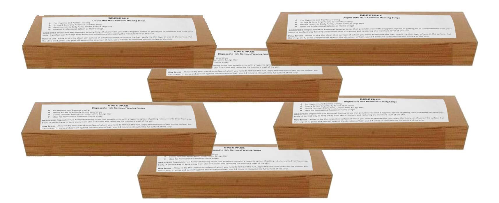 BREEPREE Hair Removal Waxing Strips-420 pcs - Color Beige