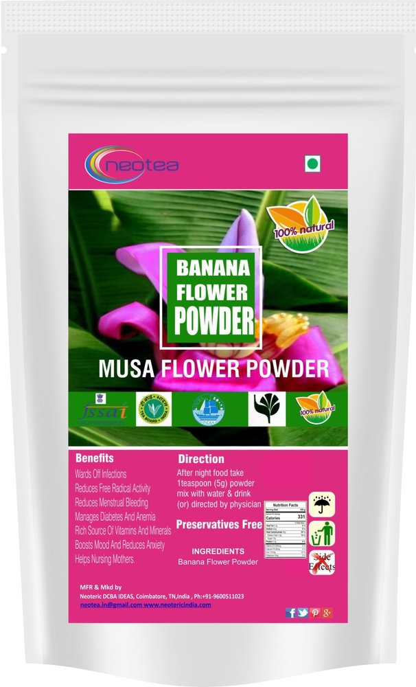 Neotea Banana Flower, Vazhaipoo Powder, No Preservatives I Rich Micro-Nutrients I Ready To Cook I Good To Prepare Vada, 100% Pure And Natural, Supporting Bone Health, Non-Gmo 2 KG
