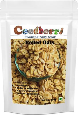 Ceedberri Gluten Free Rolled Oats, High in Fiber and Protein, 450G