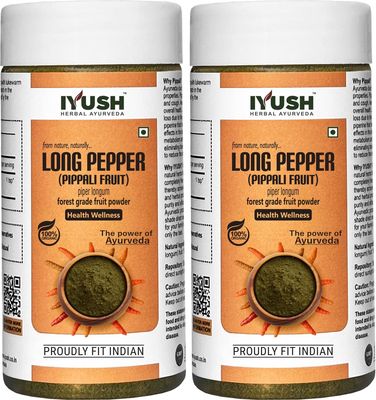 IYUSH Herbal Ayurveda Long Pepper/Pippali Powder (pack of 2) - 100gm each