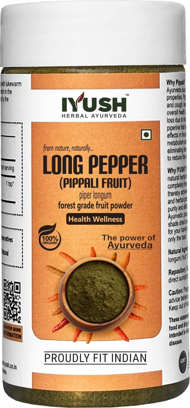 IYUSH Herbal Ayurveda Long Pepper/Pippali Powder - 100gm