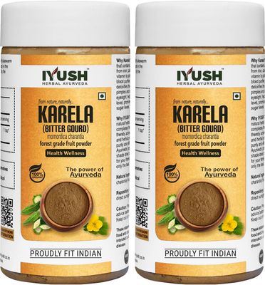 IYUSH Herbal Ayurveda Organic Karela Powder - (pack of 2) 100gm each
