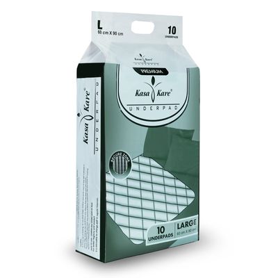 Kasa-Kare PREMIUM UNDERPADS (SHEETS FOR - L (10 Pieces)