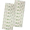 Cactus Themed Paper Straws - Green White Succulents - 50 Pack view 1