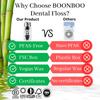 Boonboo Dental Floss | 33 yards/30m Bamboo Fiber With Activated Charcoal | Glass Bottle & Cutting Lid | Candelilla Wax & Mint Flavor | Biodegradable & Sustainable | Plastic- Free view 4