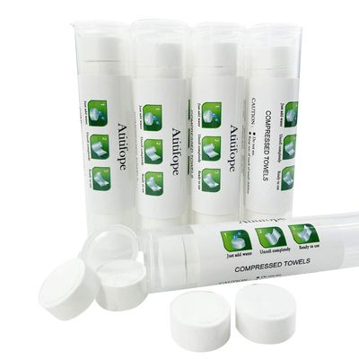 Atitifope Compressed Towels Cleaning Wipes Travel Reusable Washcloths Coin Tissue 50 Pieces with 5 Carrying Cases