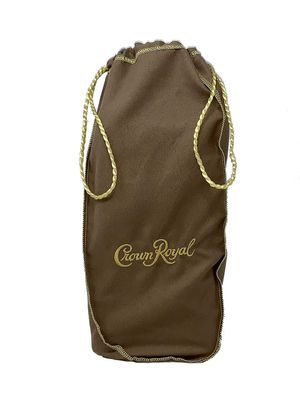 Extra Large Crown Royal Bag with Gold Drawstrings Great for Storage 13"x9"x4", Tan, X-Large, Classic
