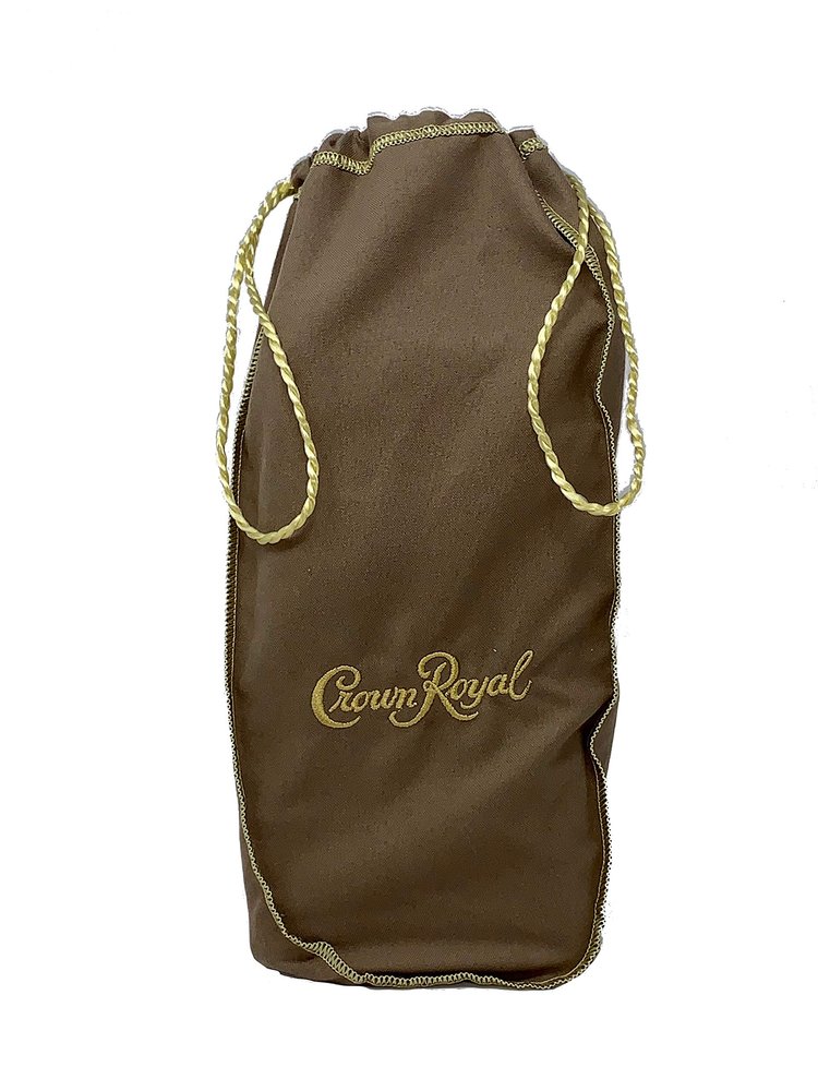 Extra Large Crown Royal Bag with Gold Drawstrings Great for Storage 13"x9"x4", Tan, X-Large, Classic