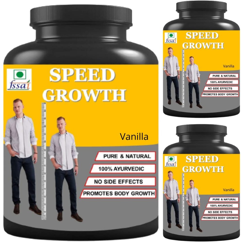 Hindustan Ayurveda Speed Growth | Vanilla Flavor - 100 gms Powder (Pack Of 3)