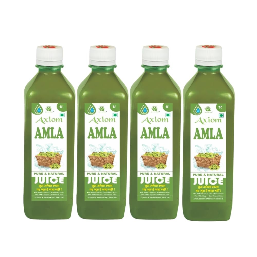 Jeevanras Amla Juice 1000 ml Pack of 4| Best For Hairs | Increase Eye Sight | Best In Diabetes | Best Body Tonic | Boost Immunity | Keep Bones Healthy | Control Blood Pressure |