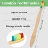 40 Pieces Bamboo Toothbrushes Charcoal Toothbrush Biodegradable Tooth Brush Natural Bamboo Toothbrushes with BPA-free Nylon Bristles (Multi-color) view 2