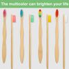 40 Pieces Bamboo Toothbrushes Charcoal Toothbrush Biodegradable Tooth Brush Natural Bamboo Toothbrushes with BPA-free Nylon Bristles (Multi-color) view 3