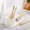 40 Pieces Bamboo Toothbrushes Charcoal Toothbrush Biodegradable Tooth Brush Natural Bamboo Toothbrushes with BPA-free Nylon Bristles (Multi-color) view 4