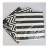Paper Napkins White Black, Decorative Dinner Luncheon Napkins for Party Events 60count, Folded 6.5 x 6.5, Unfolded 13 x 13 view 2