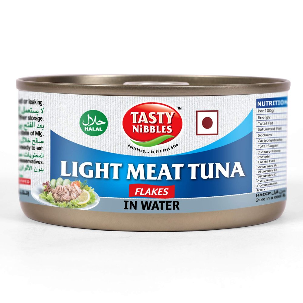 Tasty Nibbles Light Meat Tuna Flakes, Water, 185 Gram
