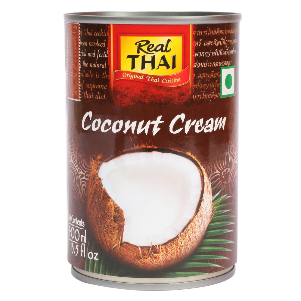 Real Thai Coconut Cream, 400ml (Pack of 1)