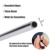 Diniva Reusable Stainless Steel Drinking Straws, Safe & Hygenic (2 Bend & 2 Straight Straws, 1 Cleaning Brush)- Silver view 4