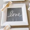 Gray Paper Luncheon Napkin - Love, Script - 13" x 13" - 20 Count Box - Restaurantware view 3