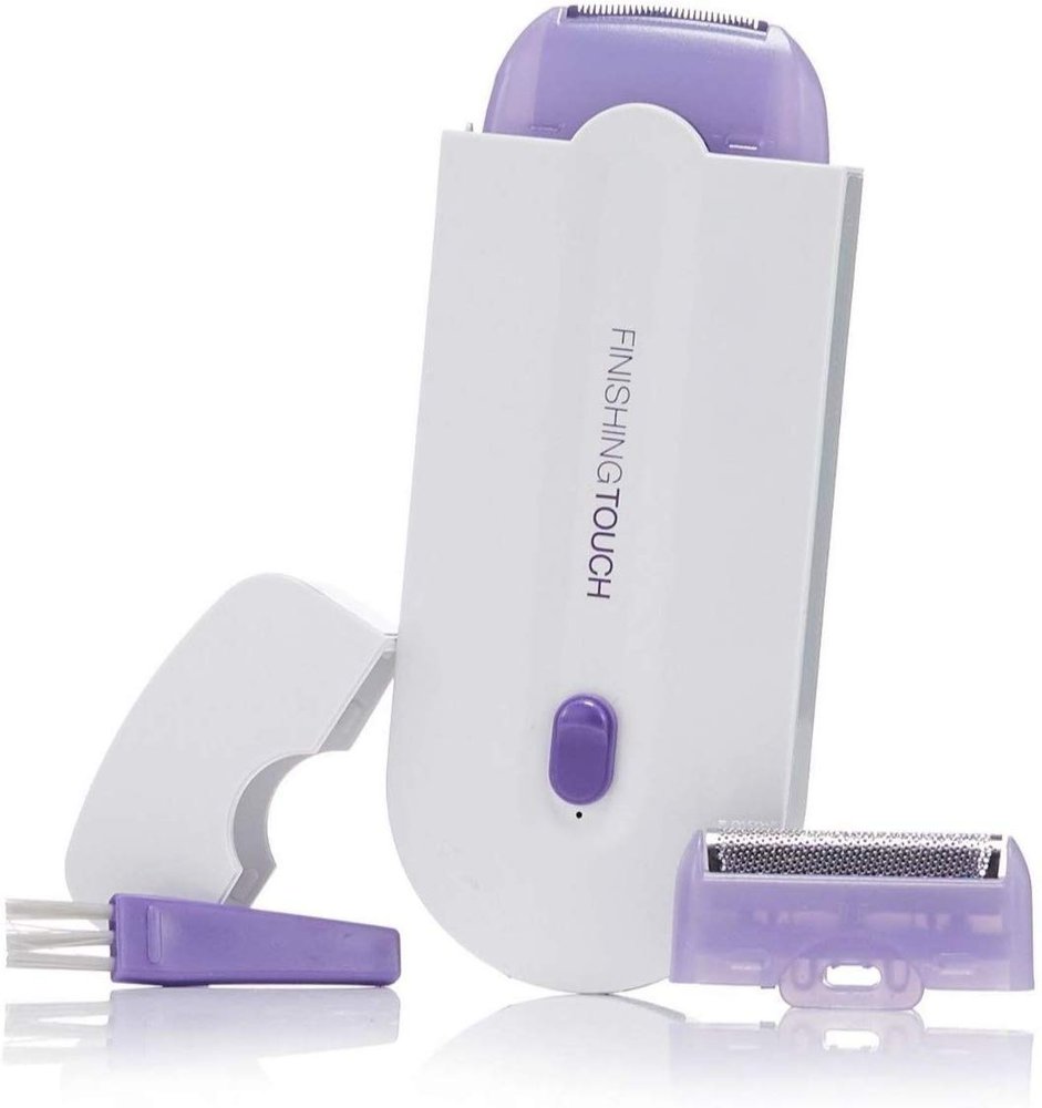 WhiteBuyer Finishing Touch Rechargeable Hair Remover Trimmer Machine, White | Painfree Body And facial Hair Remover Trimmer Machine For Women And Men