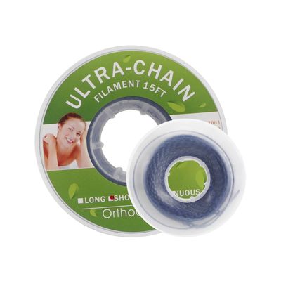 Colourful Dental Orthodontic Elastic Rubber Band Power Chain for Braces Short Long Continuous Sizes Orthodontic Treatment 1 pc (Long, Navy blue)