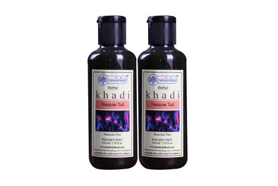 khadi Rishikesh Narayana Tel Paraben Free Ayurvedic Pain Relief Oil Combo Set Pack Of - 210ml X 2 (420ml)