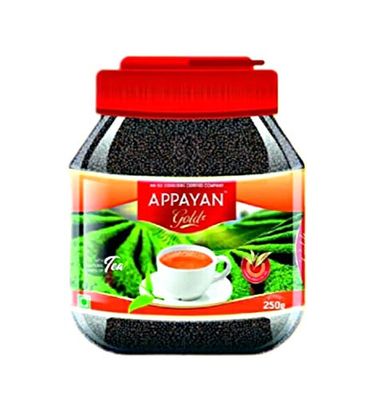 Appayan Gold Extra Strong Premium CTC Tea with Blended Leaf Jar 250 Grams (250)