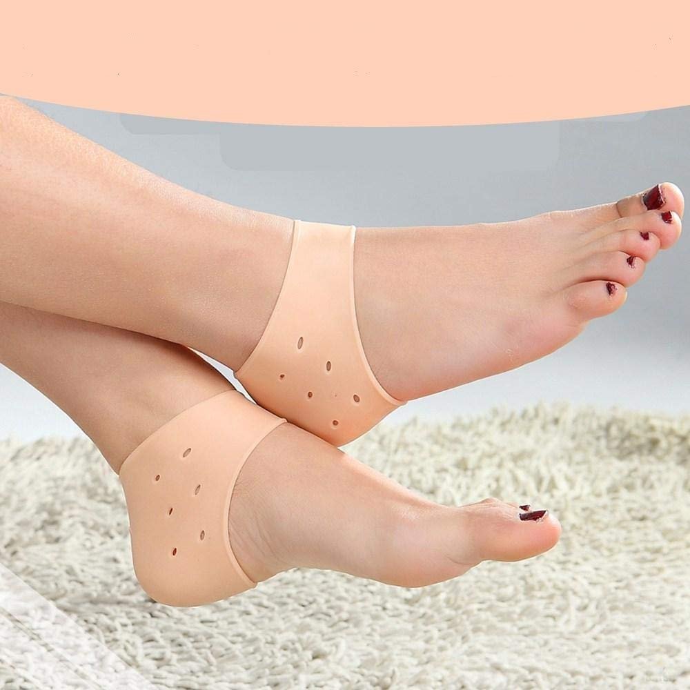 Aish N Bless 1Pair Reusable Foot Silicone Heel Socks For Pedicure Against Cracking Chap Pain Protector Moisturizing Breathable Anti Crack Socks